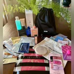 Prada Dust Bag Gucci serum, YSL, JVN samples + Full Size JAMES beauty